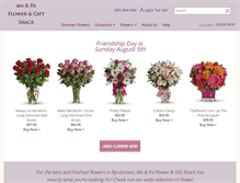 Tablet Screenshot of maandpaflowers.com